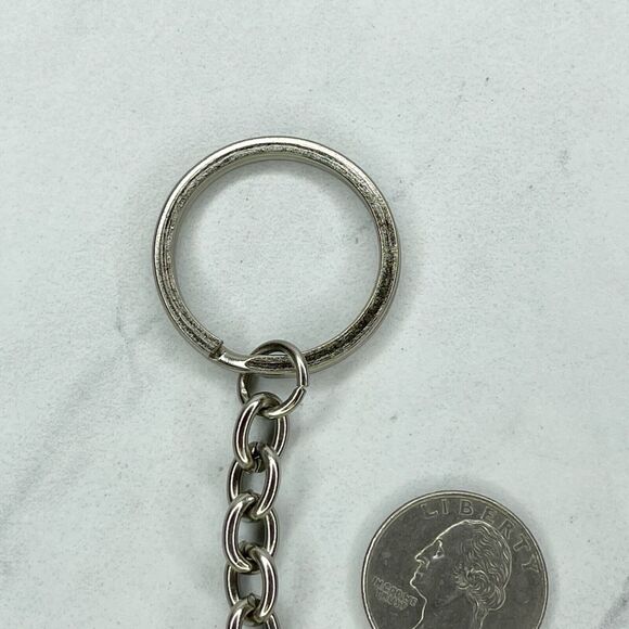 Nine & Company Silver Tone Open Heart Keychain Keyring - Picture 5 of 7